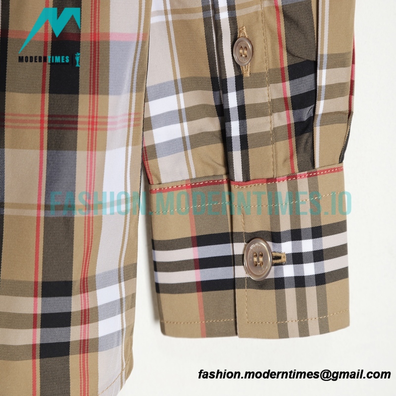 Burberry - New Pocket Embroidered Striped Long-sleeved Shirt T-shirt
